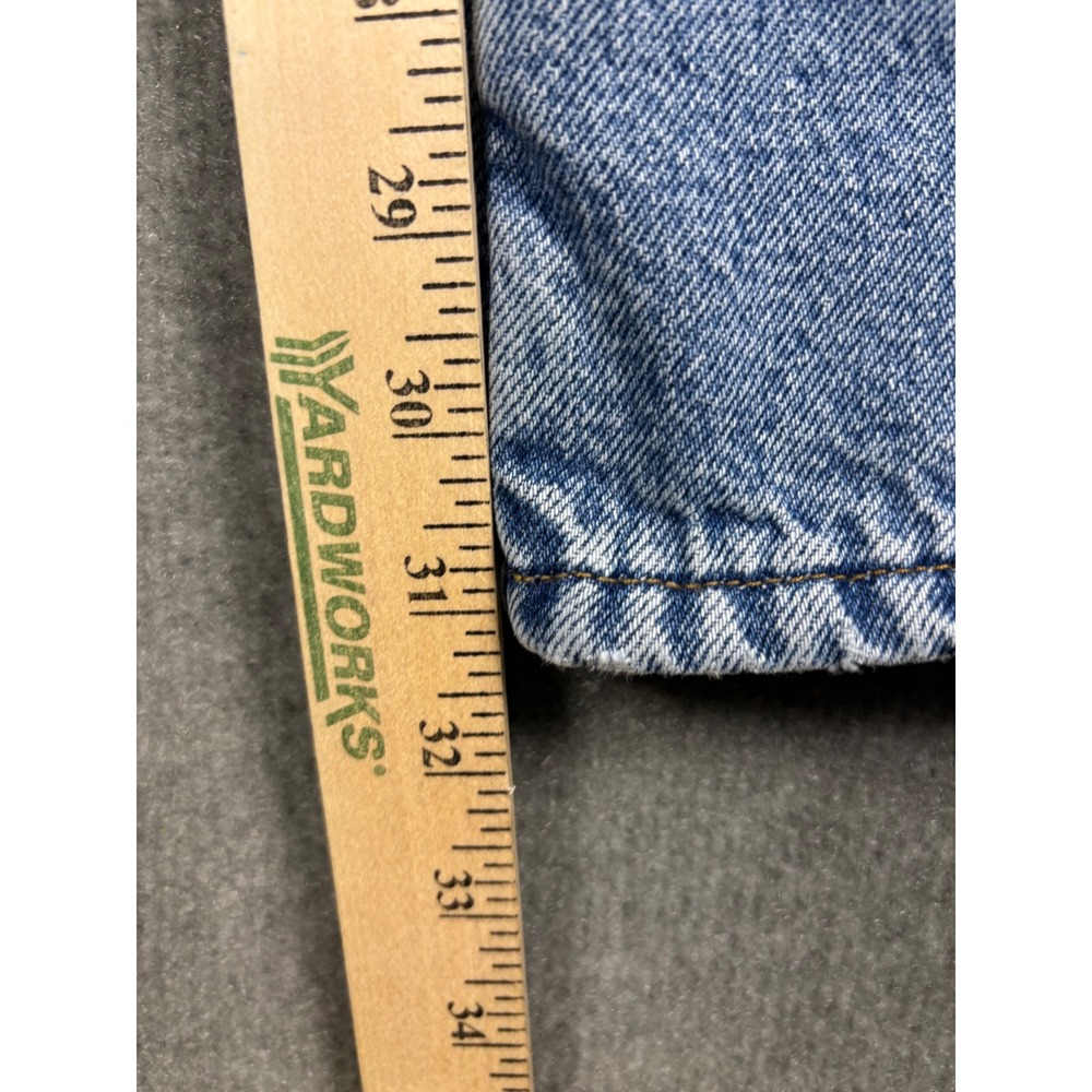 Vintage LL Bean Double L Classic Fit Fleece Lined‎ Jeans 32x31 Light Blue 0AJ81 - Picture 9 of 11